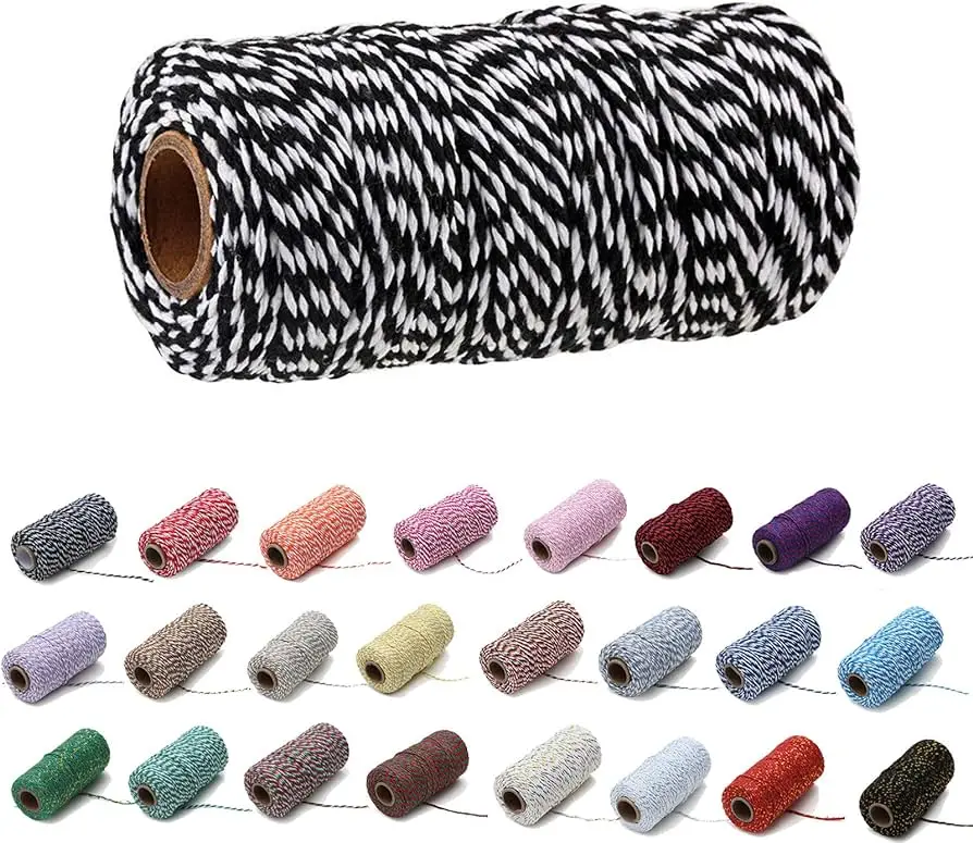 Ropemate 3mm Section dyed cotton rope gradient color rope braided cored macrame cord for handmade project