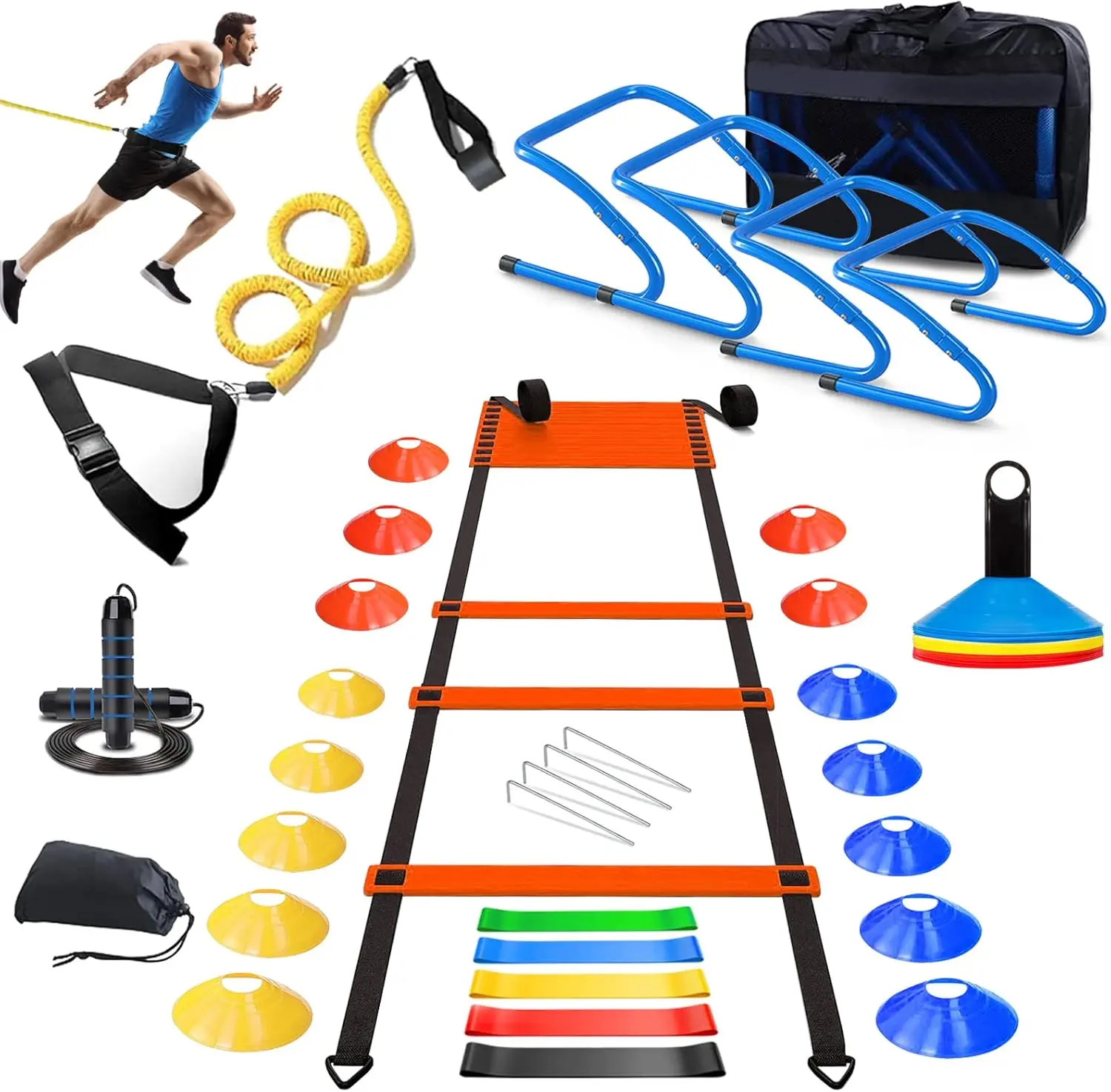 Wellshow Sport Agility Ladder Soccer Agility Training Equipment Speed Ladder Training Ladder for Soccer Speed for Youth