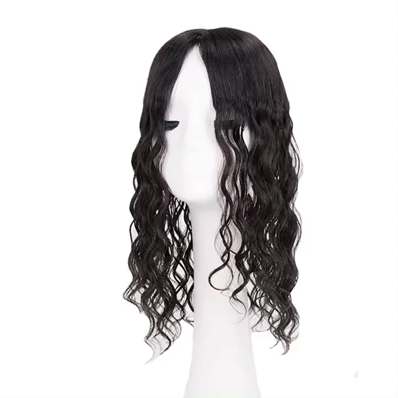 XF 2024 Hot selling 100% Real Human Hair No shedding New Silk base clip in hair topper for women