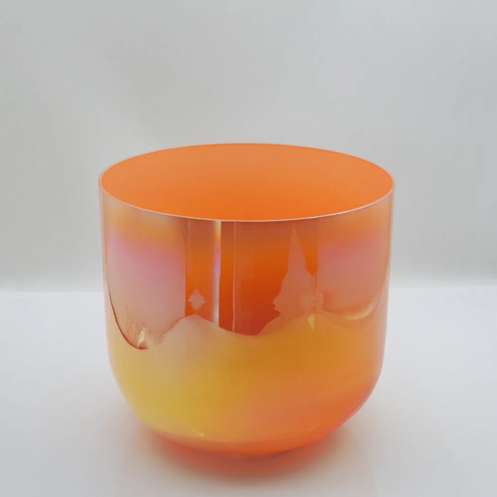 HF High Quality Alchemy Orange Quartz Crystal Singing Bowls for Meditation Sound