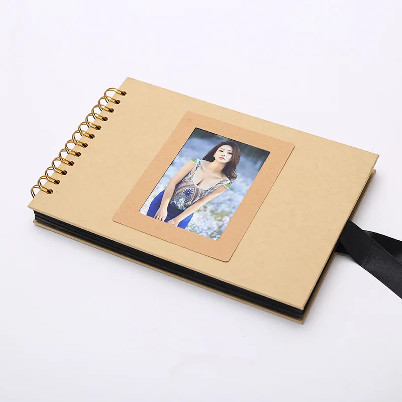 40 Sheets(40 pages inside) DIY custom gift logo oem Circlip style folded paper craft memory book photo albums scrapbook album