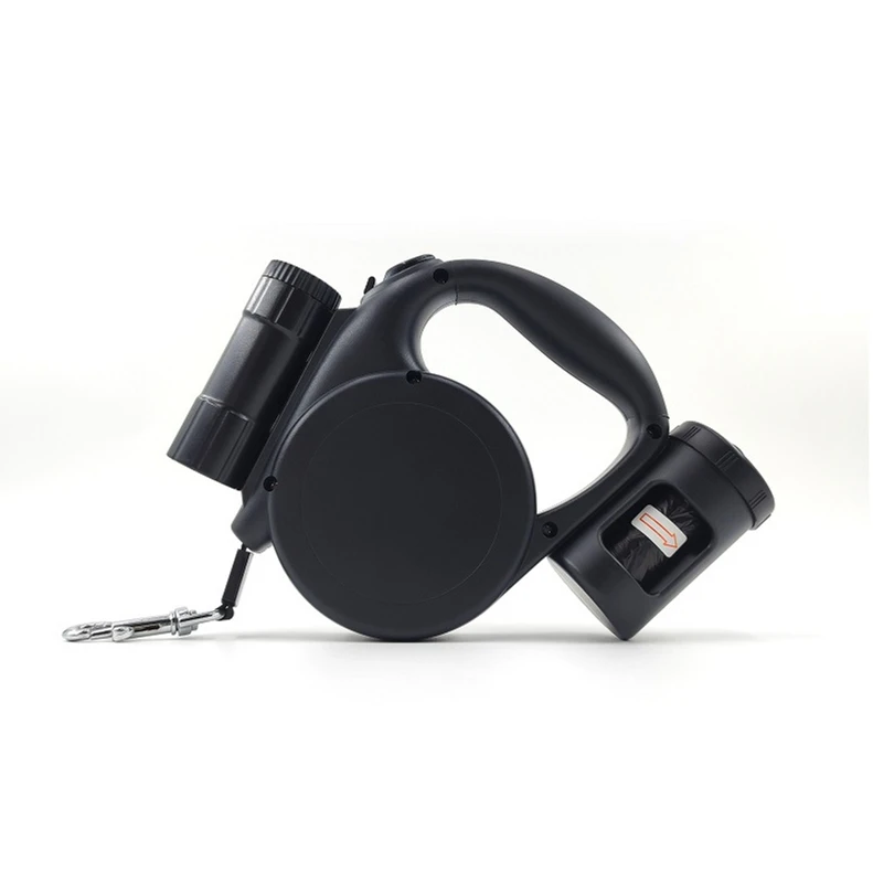 pet traction rope dog lessh black trtractable long 15 ft with poop bag holder led light harness printed small dogs collar set