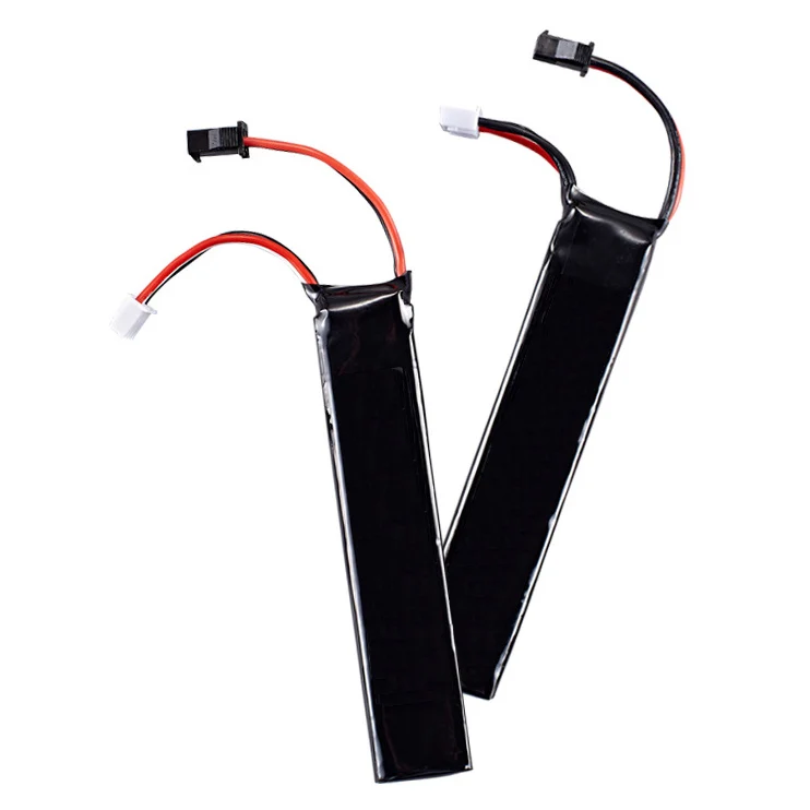 Toy water gun lithium battery 7.4V 11.1V 2800mAH 2000mAH lithium battery 502099 30C discharge SM black plug lithium battery