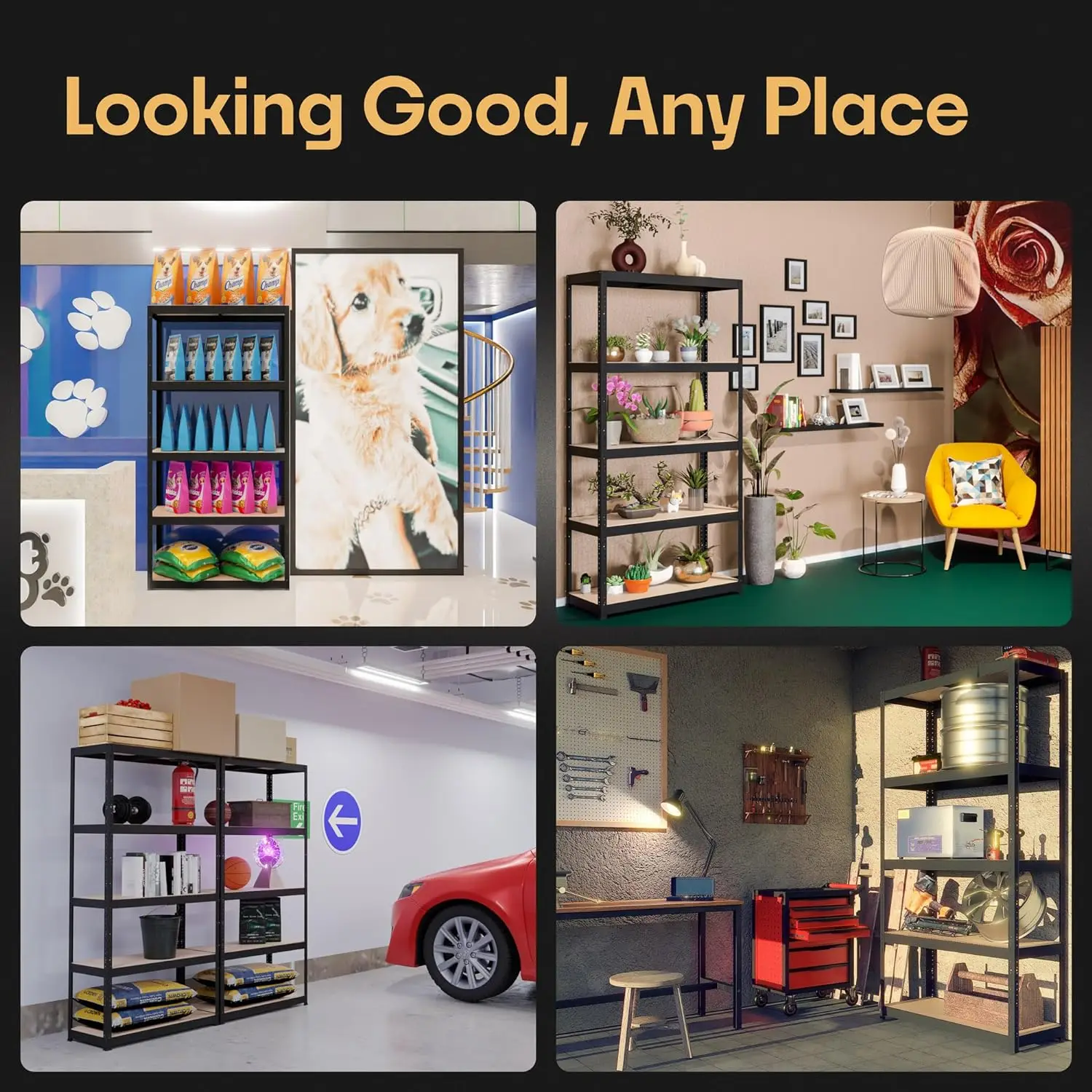 Custom Steel Garage Storage Rack 5 Tier Metal Boltless Shelves & Units Warehouse Rack Pallet Stacking Racking Storage System