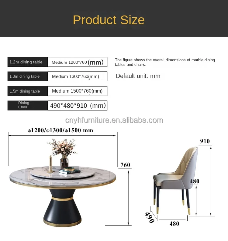 Cheap Rotating Black or White Nordic Round Rotating Nordic Dining Table Set Dining Room Table and Chairs