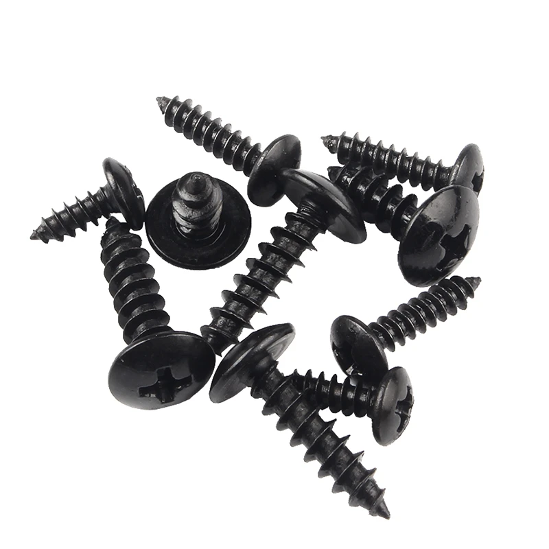 steel with black Phillips Truss Head (Cross Recessed Mushroom Head) Self Tapping Screws M3 m3.5 M4 M5 M6 Stainless steel