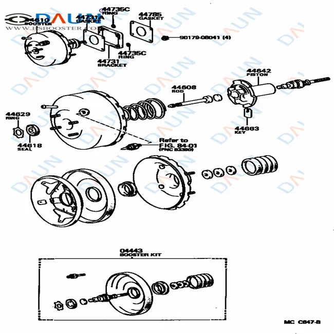 DAUN BRAKE BOOSTER FOR  44610-30420  CROWN