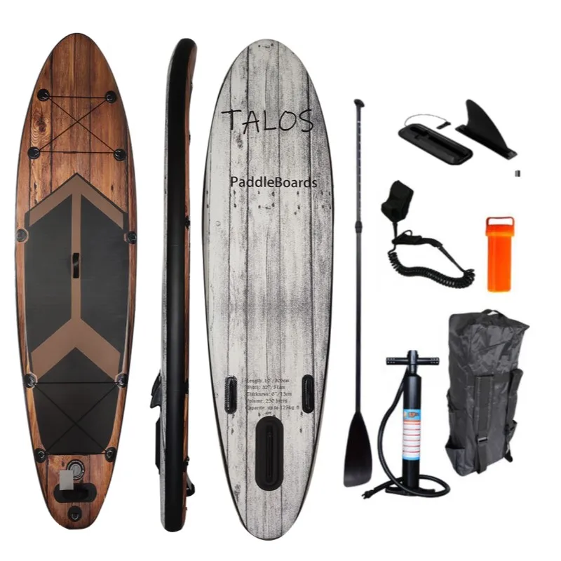 Talos  new design wholesale wood  sup padel board inflatable paddleboard