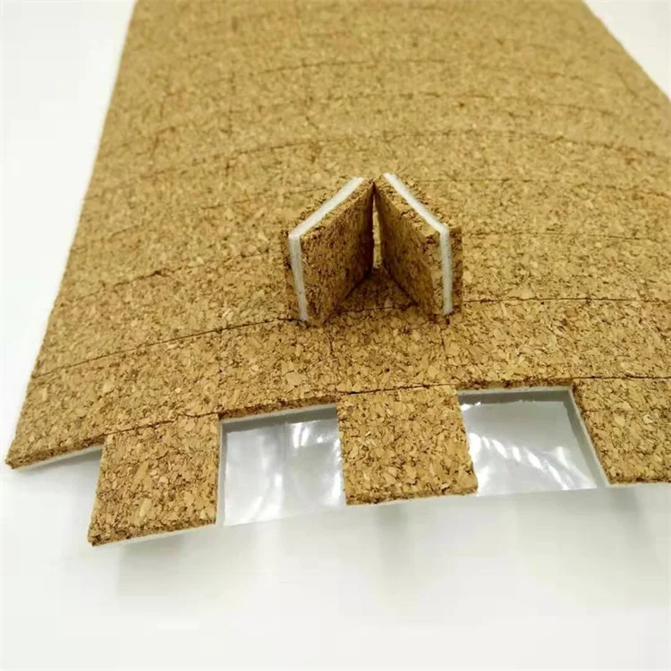 Glass Protecting 25*25*5+1mm Adhesive Backed Cork Separator Edge Protector Pads Cork With Cling Foam