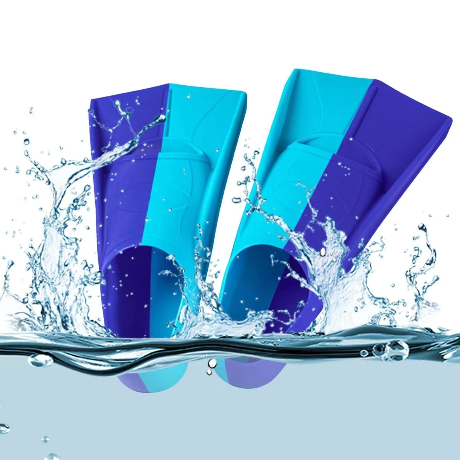 XXS Kids Swim Fins Short Youth Flippers Swimming Training Fins for Lap Swimming Pool Snorkeling for Children Beginner