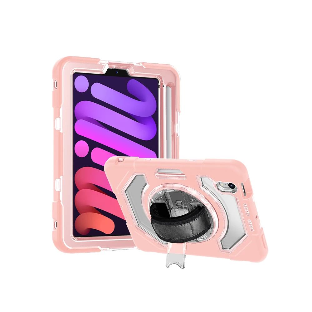 Shockproof Hand Held Silicon Pc Rugged Transparent Case For Ipad 2 3 4