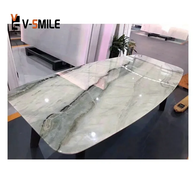 Natural Green Marble Slab Modern Luxury Irish Green Marble for Background Wall