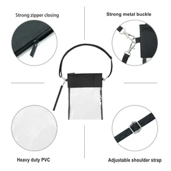 Оптовая продажа, прозрачная сумка-мессенджер через плечо из ПВХ для мобильного телефона, ключей, монет, кошелька