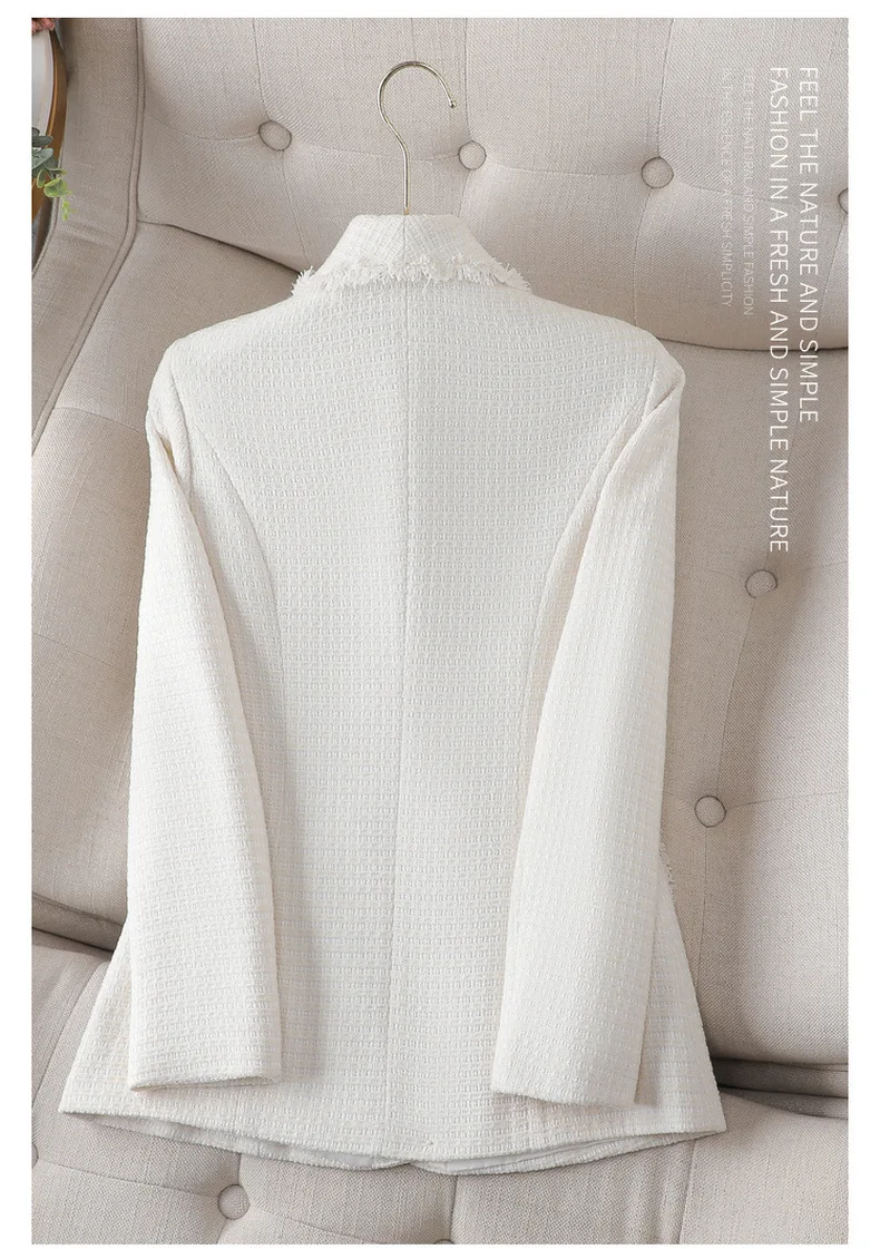 Q10R1213-new high-end feeling top Rough tweed luxury style blazer jacket for party