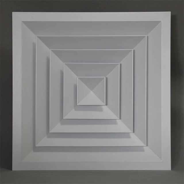 QIEXEIN HVAC System Way Supply Ceiling Air Diffuser Air Conditioning Square Diffuser Air Vent Outlet