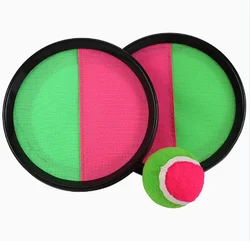 Toss Catch Ball Set Paddle Game throwing catching target sucker ball velcro sticky Nylon Catch Balls for kids toy