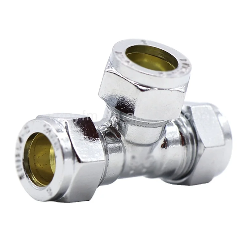 YUHUAN customized Brass CP Compression Tube Fitting Adapter Tube Fittings