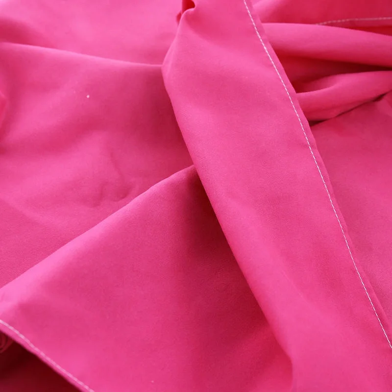 Cheap 100% Polyester Solid Color White Hot Pink Spa Flat Sheet Massage Sheet With Hole