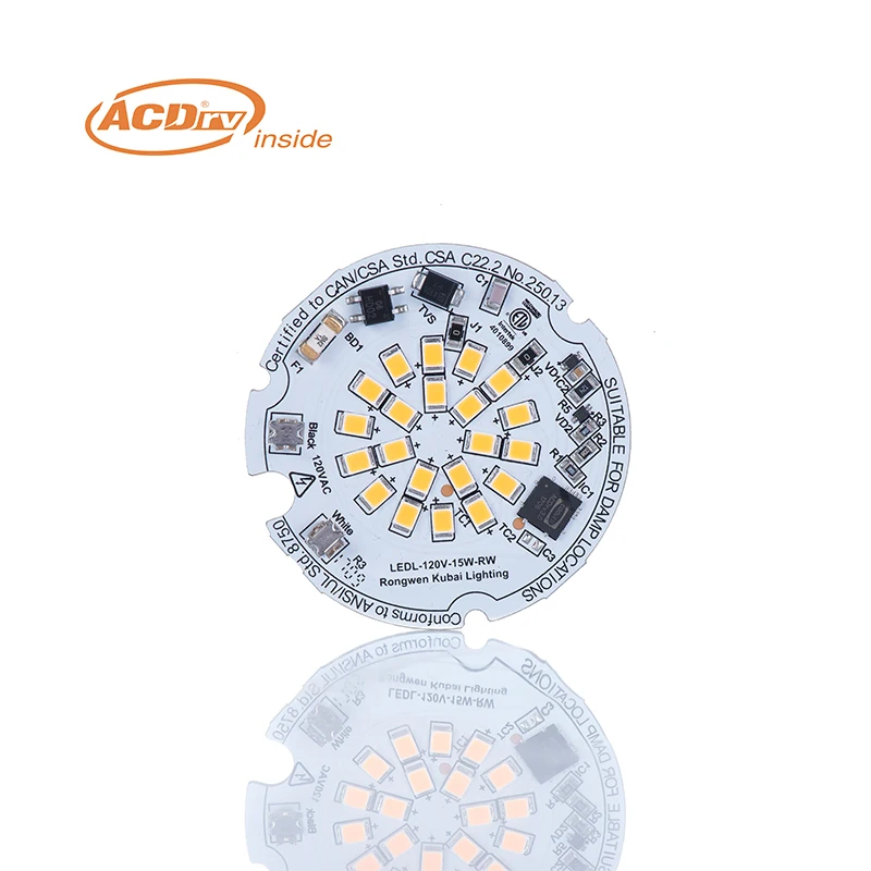 ACDrv Dimmable LED Module Customized DOB LED PCB Circular Module