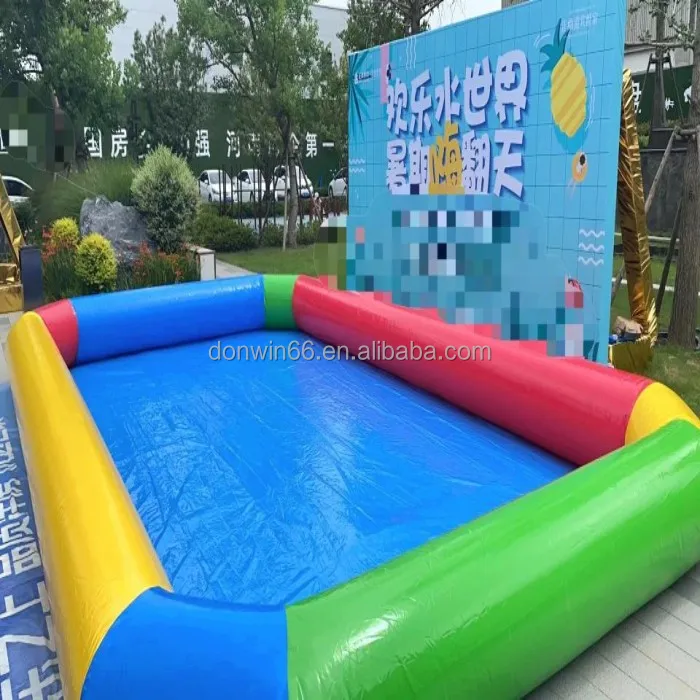 Commercial Rectangular Outdoors Metal Large Frame Amusement Water Park Swimming Pool With Filtration System