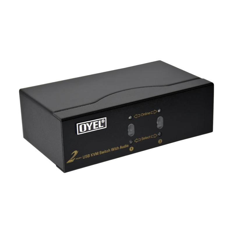 2 Port VGA  KVM Switch automatic 2 input 1 output  KVM Switch hotkey /panel switch