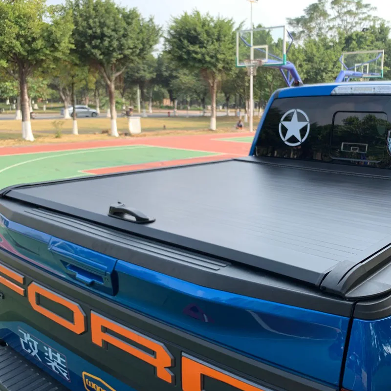 High Quality Pickup Accessories Roller lid Retractable Truck Bed Cover Roller Shutter Tonneau Cover for Toyota Hilux Ford Ranger