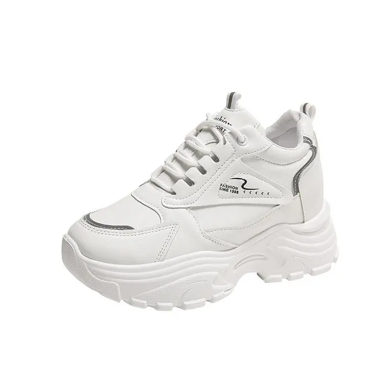 Autumn 2023 New Korean Style Sports Casual Shoes Trendy Thick Sole Increased Single-layer Shoes Torre Shoes for Women