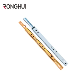 2 Fold Ball Bearing Drawer Slide For Kitchen Cabinet Accessories Cold Rolled Steel Drawer Rail