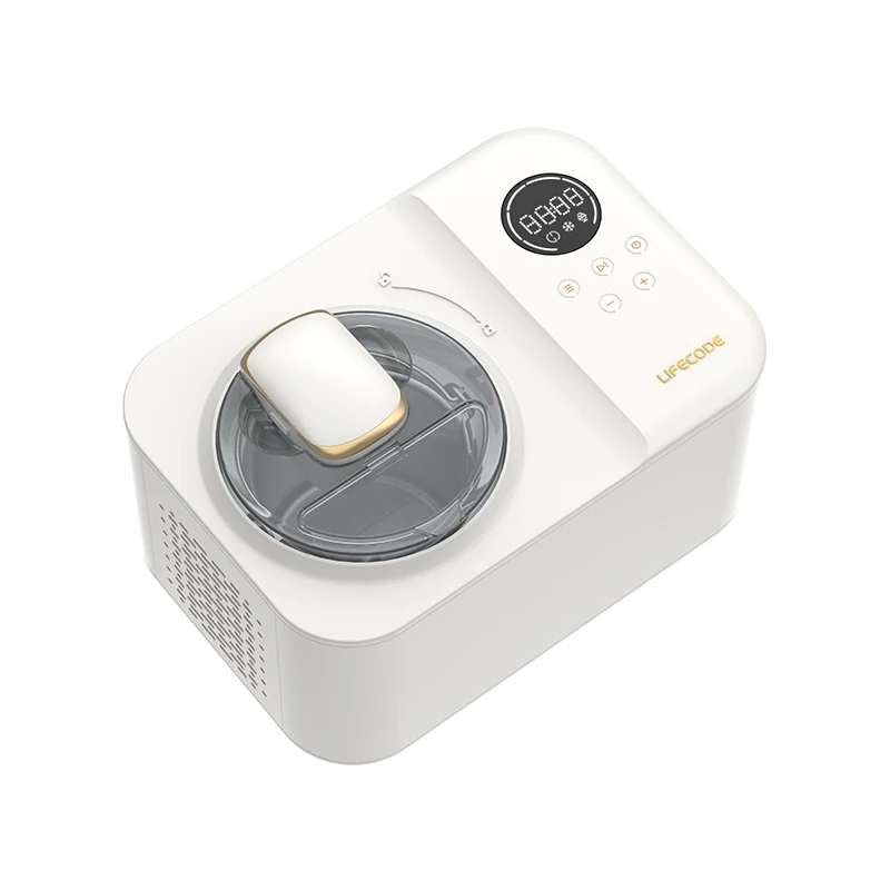 Ice-Cream Machine Small Home Maker Automatic 1.2L Capacity With Compressor Portable Ice Cream Maker