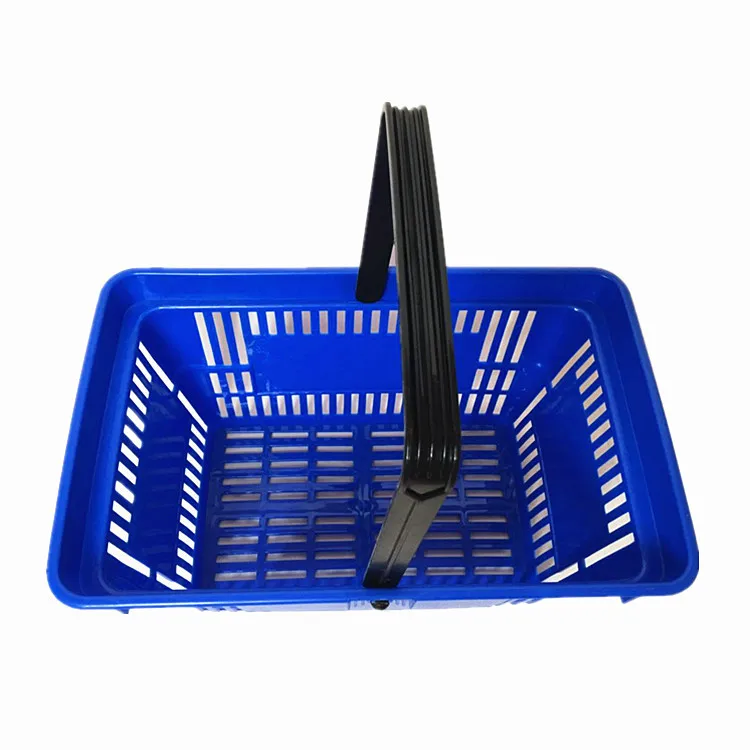 22 L large Plastic Shopping Baskets Single Handled Plastic Shopping Basket