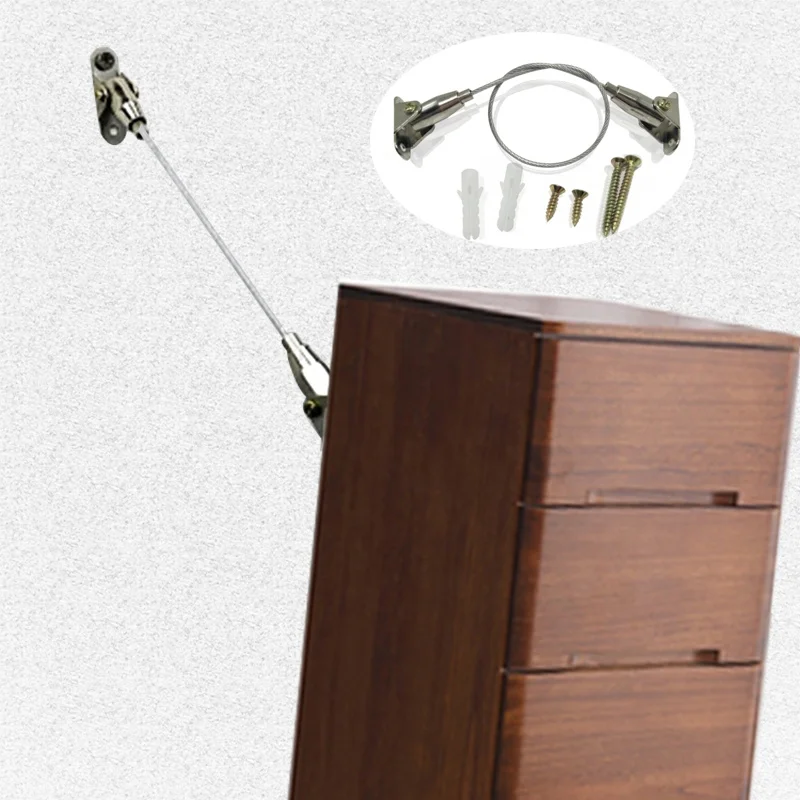 Wall mounted baby proofing secure straps easy to install durable anti falling accessories anti tip furniture strap kit anch