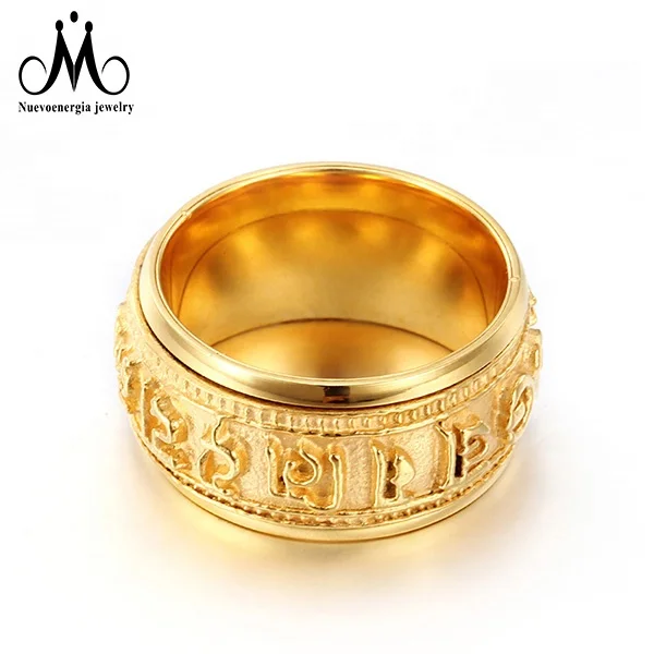 Luxury Mayan Gold Jewelry Men Alphabet Rings