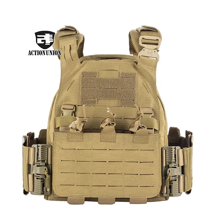 Action Union Factory Custom 1000D nylon Quick Release Tactical Vest for Men Outdoor Hunting Field Operations Plate Carrier