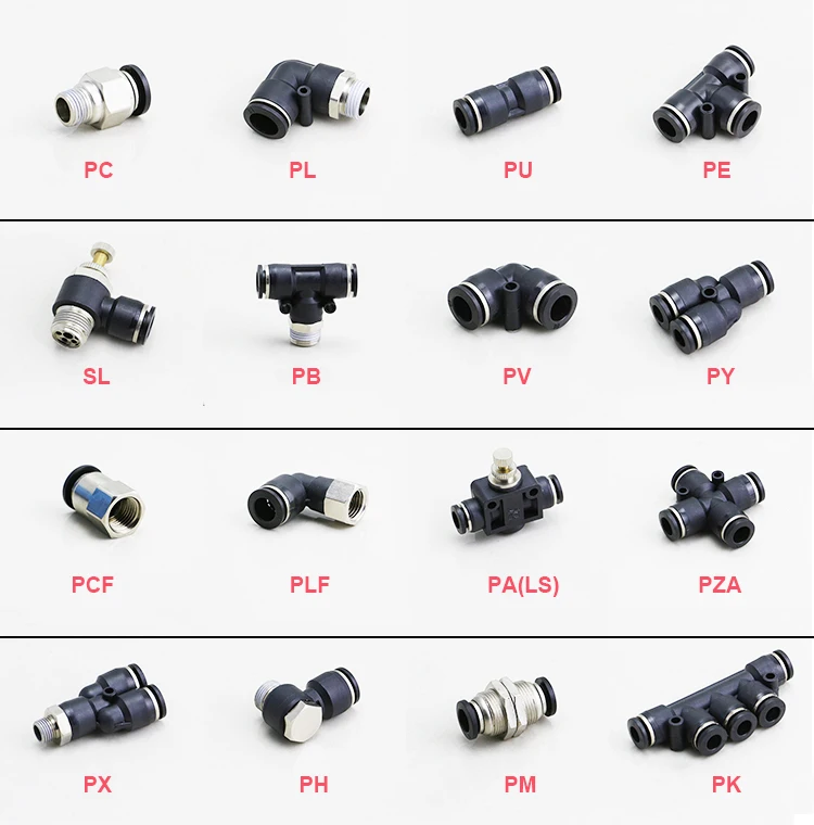  M4 M6 M8 M10 M12 BSP BSPT NPT типы пневматических фитингов пластиковый соединитель One Touch фитинги для воздушного