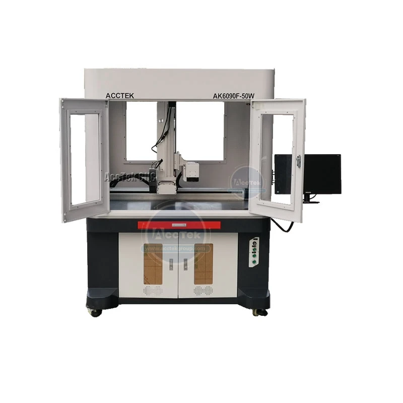  Acctek низкая стоимость лазерная маркировка для продажи высокое качество cnc волоконная маркировочная машина цена AK6090F в