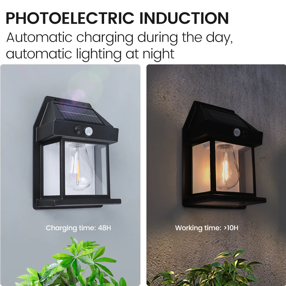 Dingdian LED Night Light Outdoor Waterproof Smart Lighting Led Retro Tungsten Filament Garden Lamp Wall Lamps Decoration Light
