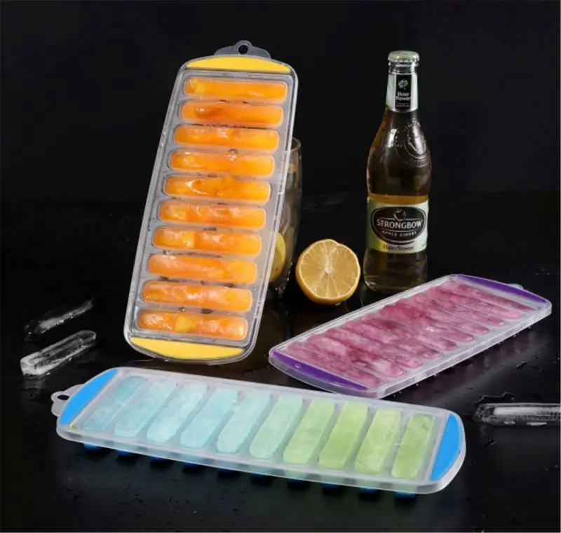 wholesale hot sell Reusable ten-hole 200ml whiskey ice bar Cube tray ball mold 10-hole ice maker ice box