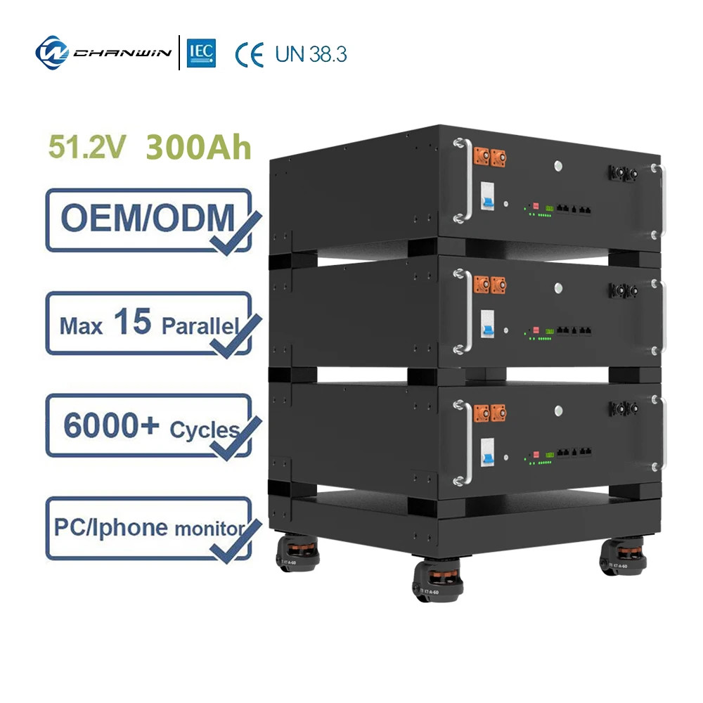 Top sale 48V 51.2V 100Ah 200Ah 300Ah Rack mounted Battery with LiFePO4 battery for Solar Off grid power supply