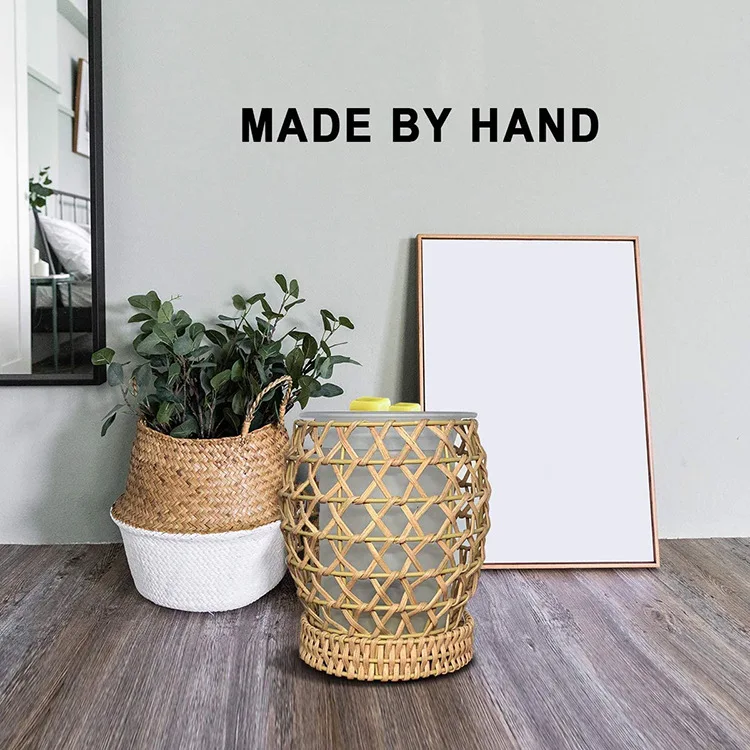 
2021 Handmade bamboo and rattan aromatherapy lampessential oil lamp for bedroom Fragrance Oil Night Light 