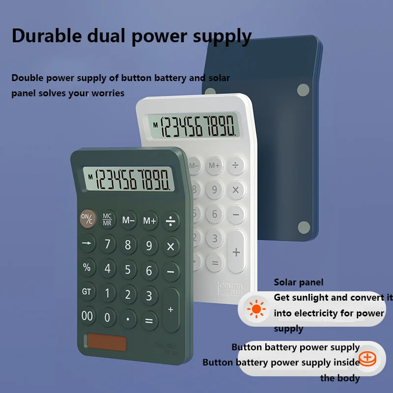 Deli TE122 Desktop Calculator Durable Portable Calculator