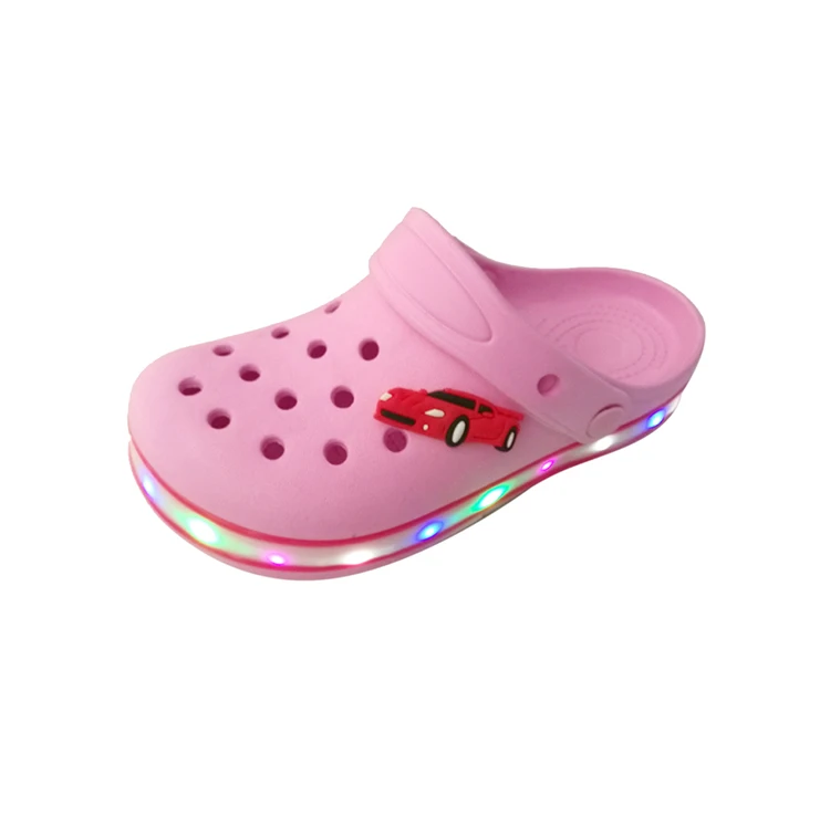 
comfortable fashion new style led light eva non slip clogs for child 