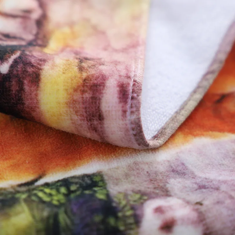 cotton terry printed beach towel