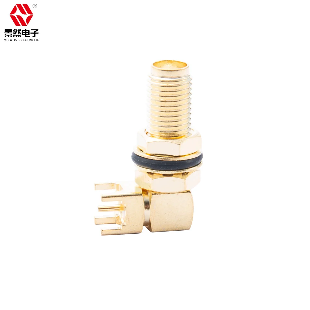 
 sma female right angle pcb mount with Waterproof O-ring LENGTH=23MM gold plated socket jcak sma RF connector  