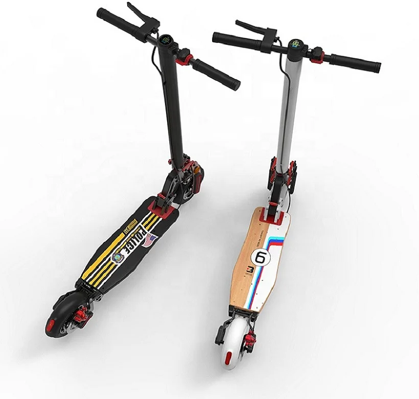 Folding small kick wooden deck europe hot selling stock scooter electric motorcycle