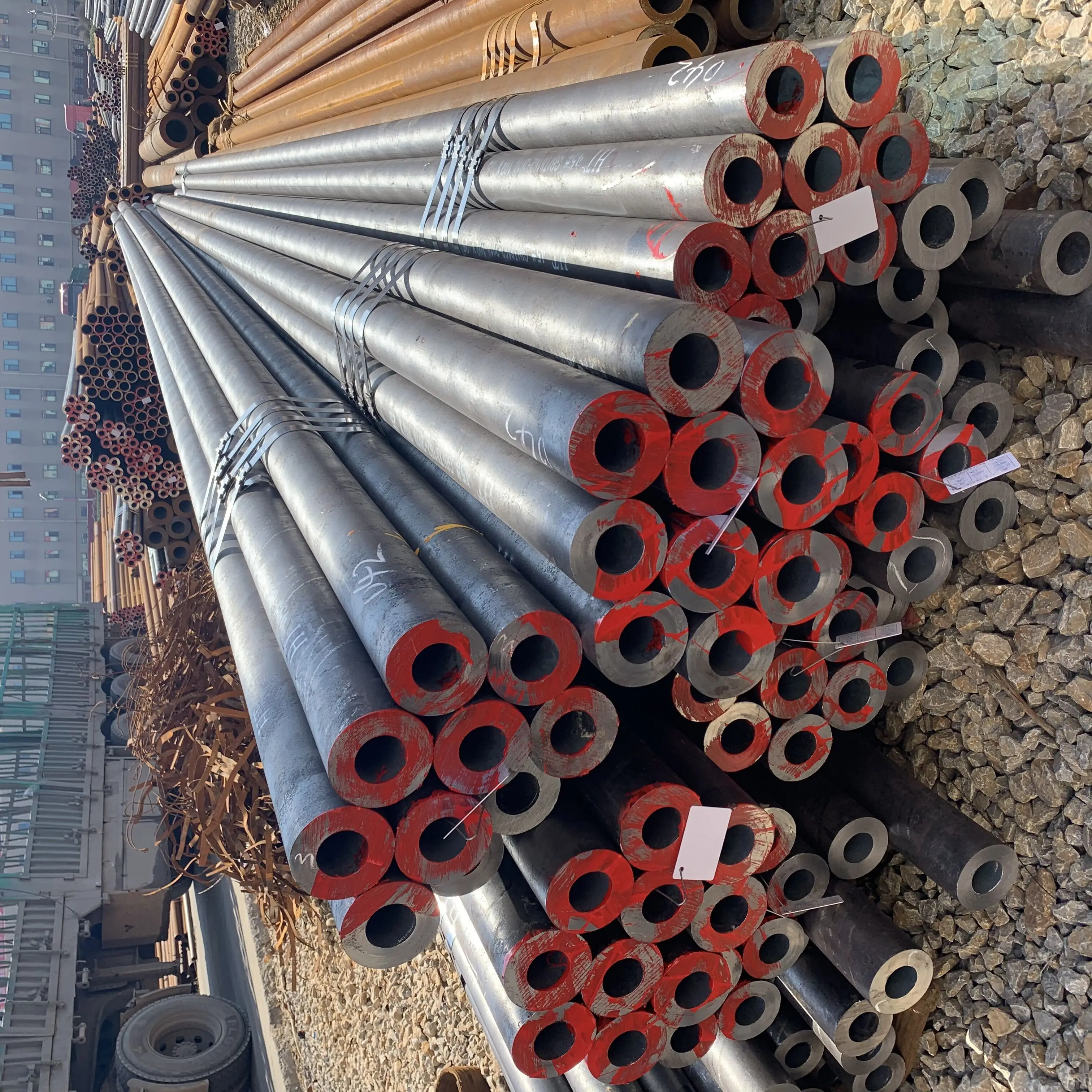 High quality Astm a179 sch80 Black carbon Steel Building hot dip seamless pipe