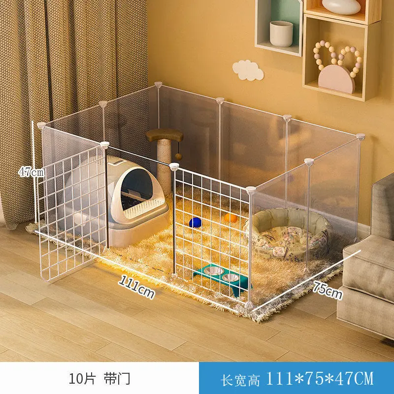 Dog fence Pet indoor with toilet dog cat cage isolation door guardrail Free combination of small and medium dog fence