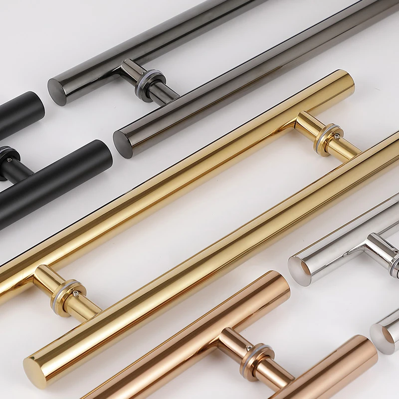 Дверная ручка для душевой комнаты, внутренняя полированная латунная хромированная дверная ручка, стеклянная раздвижная дверная ручка