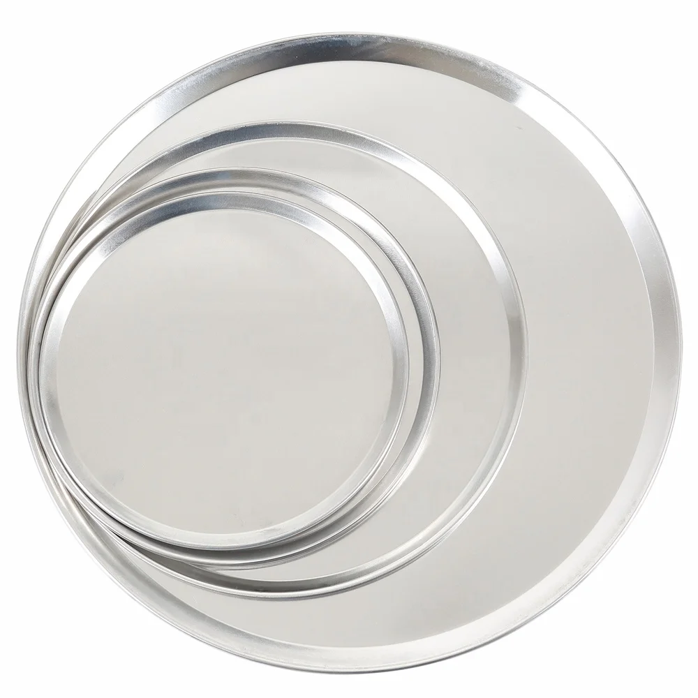 6 inch-20 inch metal oven pan flat narrow wide wide rim aluminum pizza tray  pizza pan baking tray round pizza tray