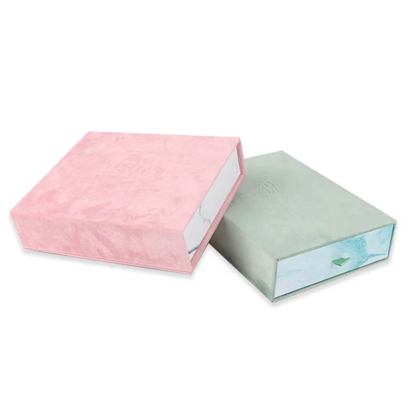 Wholesale elegant velvet suede crafts packaging gift box for sunglass, cosmetics, electronic products