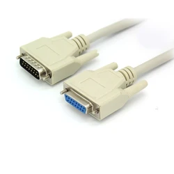 Double row  female DB15 extension cable Vintage  Machine monitor  D-SUB 15pin electrical male female adapter socket GF db15